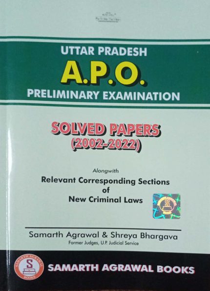 Uttar Pradesh A.P.O. Preliminary Examination Solved Papers (2002-2022) in English Samarth Agrawal & Shreya Bhargava 2025