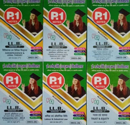 P-1 Series L.L.B. Semester-3 (Part 1-6) Pro.Rajendra Singh (Rajju bhiyya) Vishwavidyalaya 2025-26