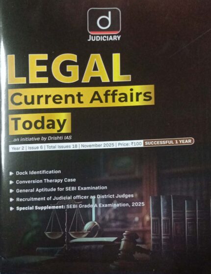 Legal Current Affairs Today Monthly Magazine November 2025 in English