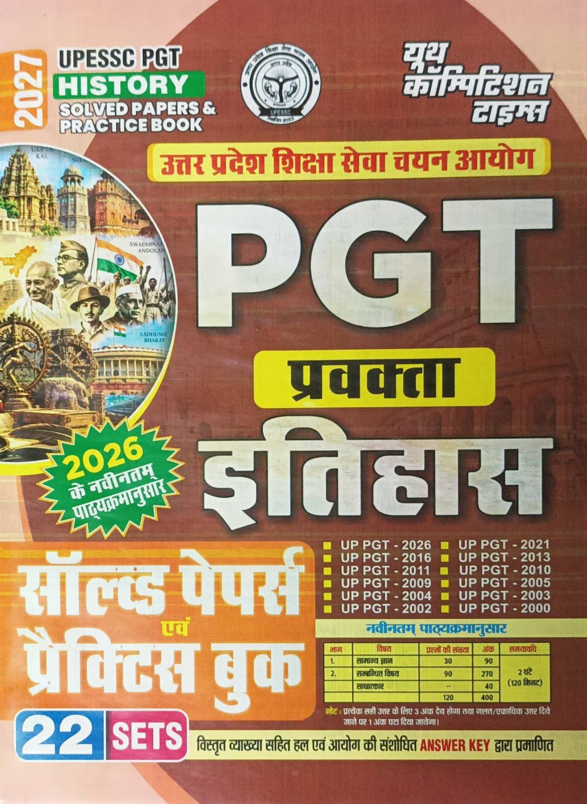 YCT UPESSC PGT Pravakta Itihas (History) Solved Papers & Practice Book 2026–2027 (22 Sets) – Uttar Pradesh Shiksha Seva Chayan Aayog | Youth Competition Times